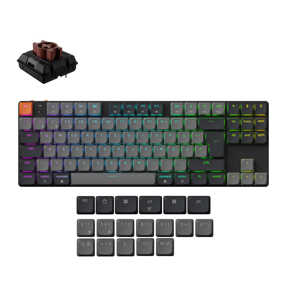 Teclado Mecánico Inalámbrico Keychron K1 QMK (Distribución ISO) - Versión 6