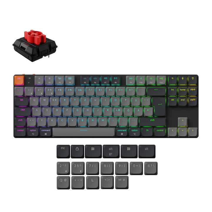 Teclado Mecánico Inalámbrico Keychron K1 QMK (Distribución ISO) - Version 6
