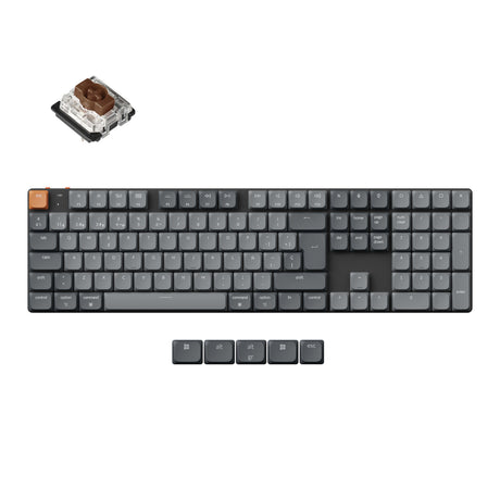 Colección de diseño ISO de teclado mecánico personalizado inalámbrico Keychron K5 Max QMK