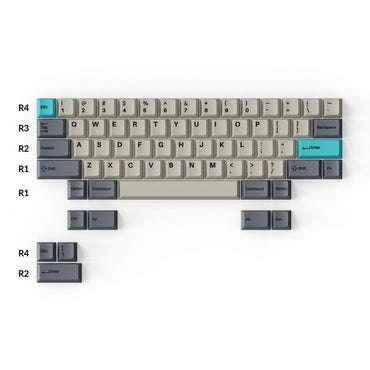 Juego completo de teclas PBT de doble disparo - Dolch Blue