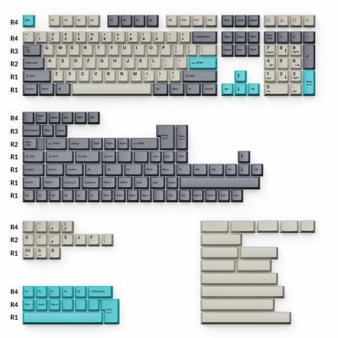 Juego completo de teclas PBT de doble disparo - Dolch Blue