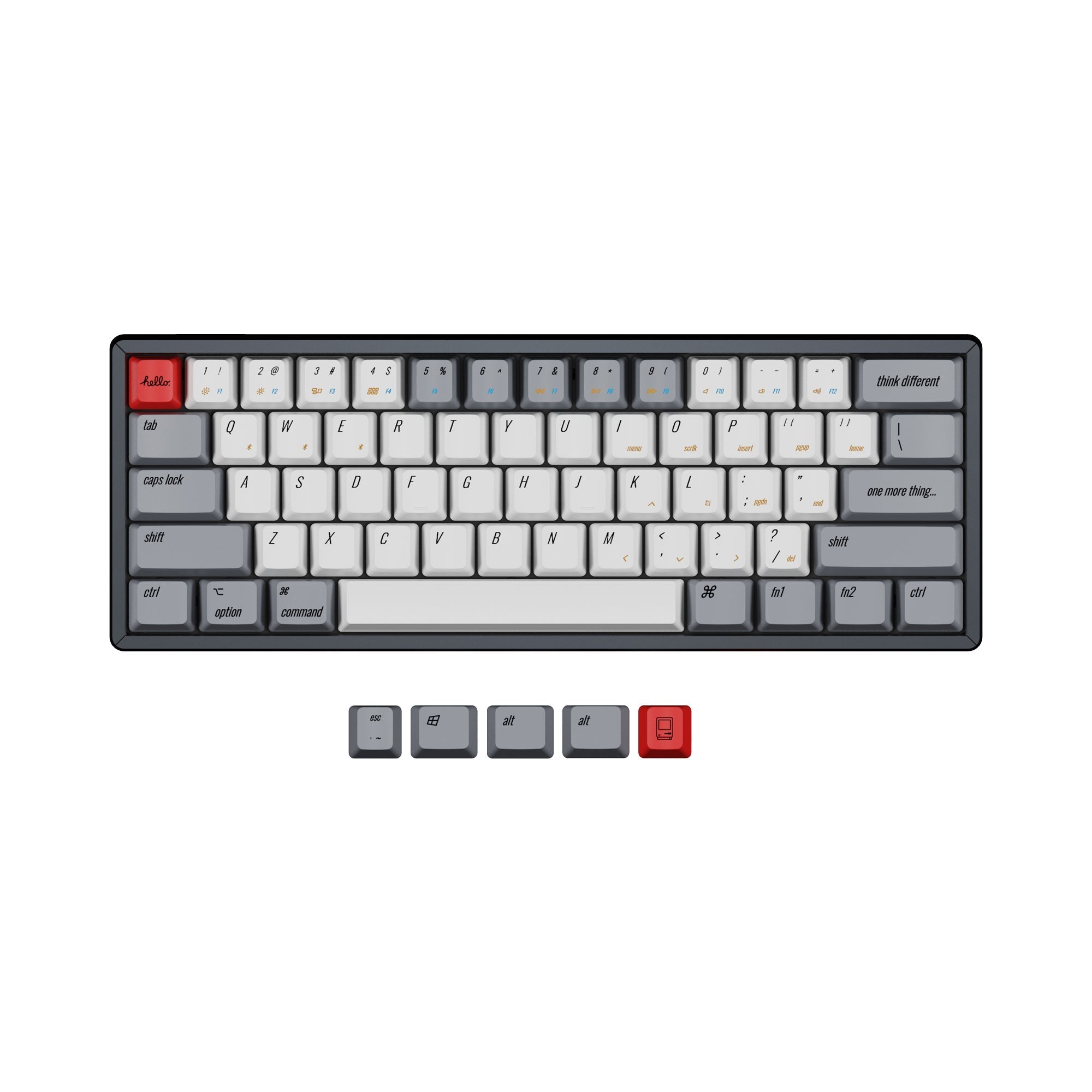 Juego de teclas retro PBT de perfil OEM Keychron