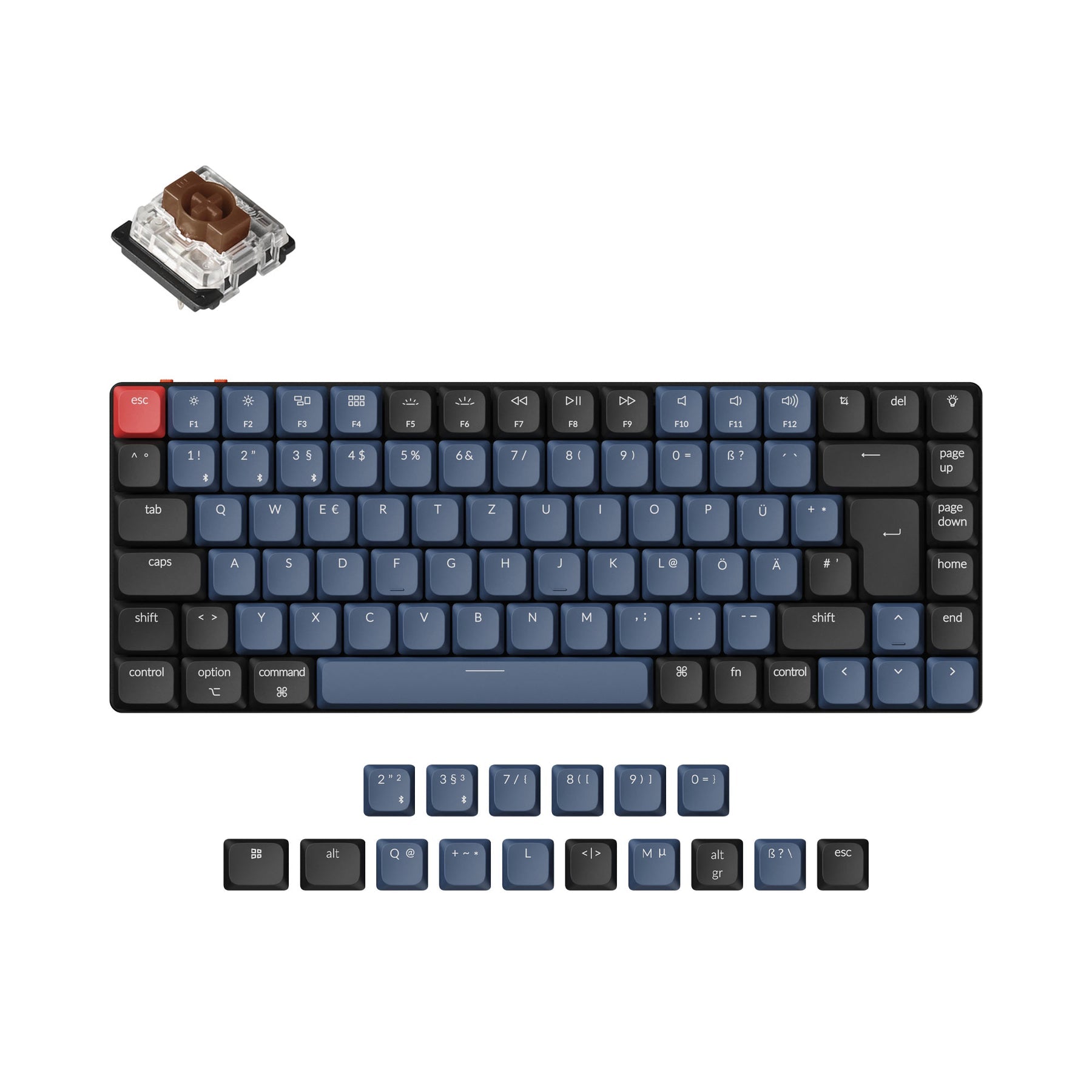 Colección de diseño ISO del teclado mecánico inalámbrico Keychron K3 Pro QMK/VIA