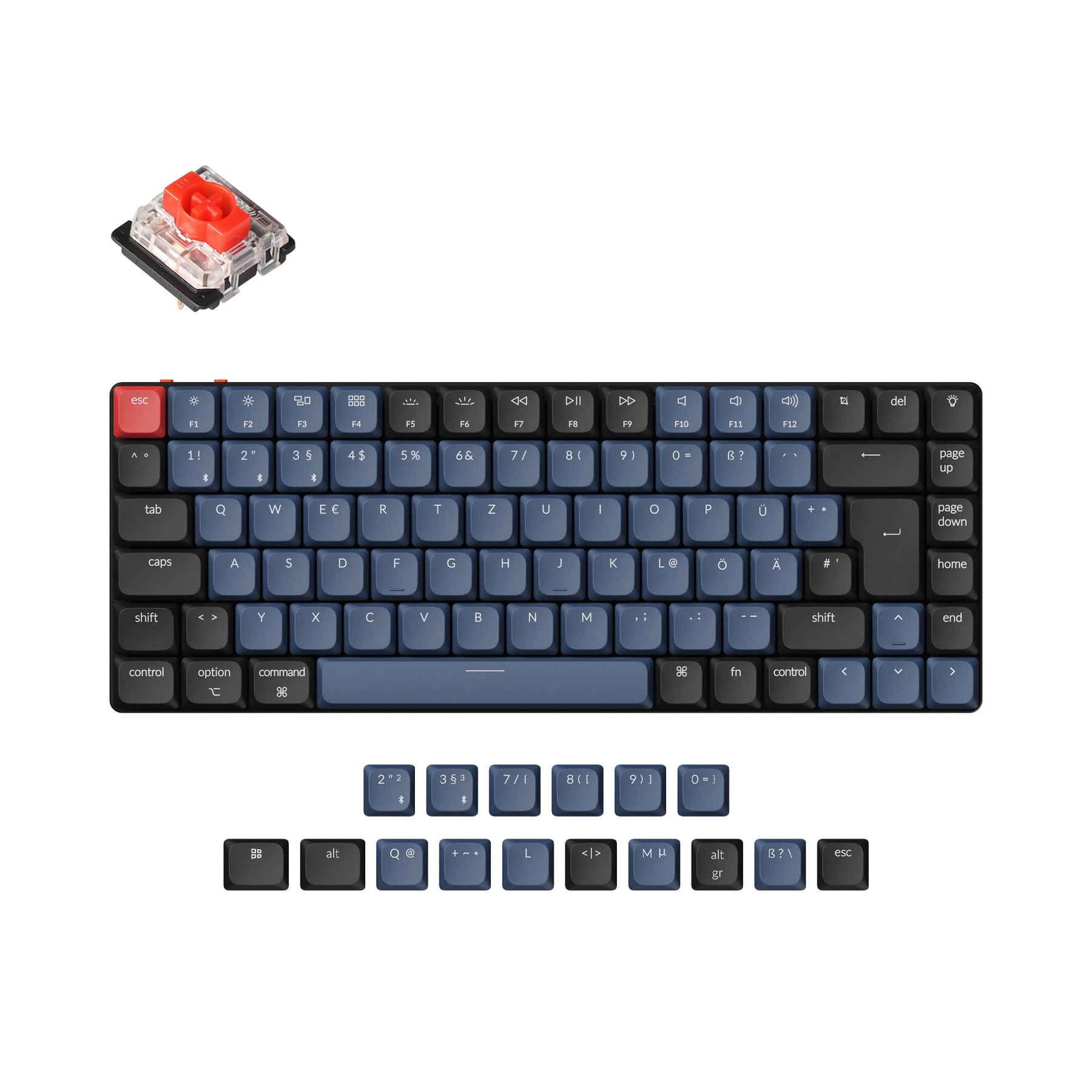 Colección de diseño ISO del teclado mecánico inalámbrico Keychron K3 Pro QMK/VIA