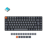 Keychron K3 ultra slim Hot swappable wireless mechanical keyboard Mac Windows iOS Android White backlight aluminum frame low profile Keychron Optical switch blue de iso layout