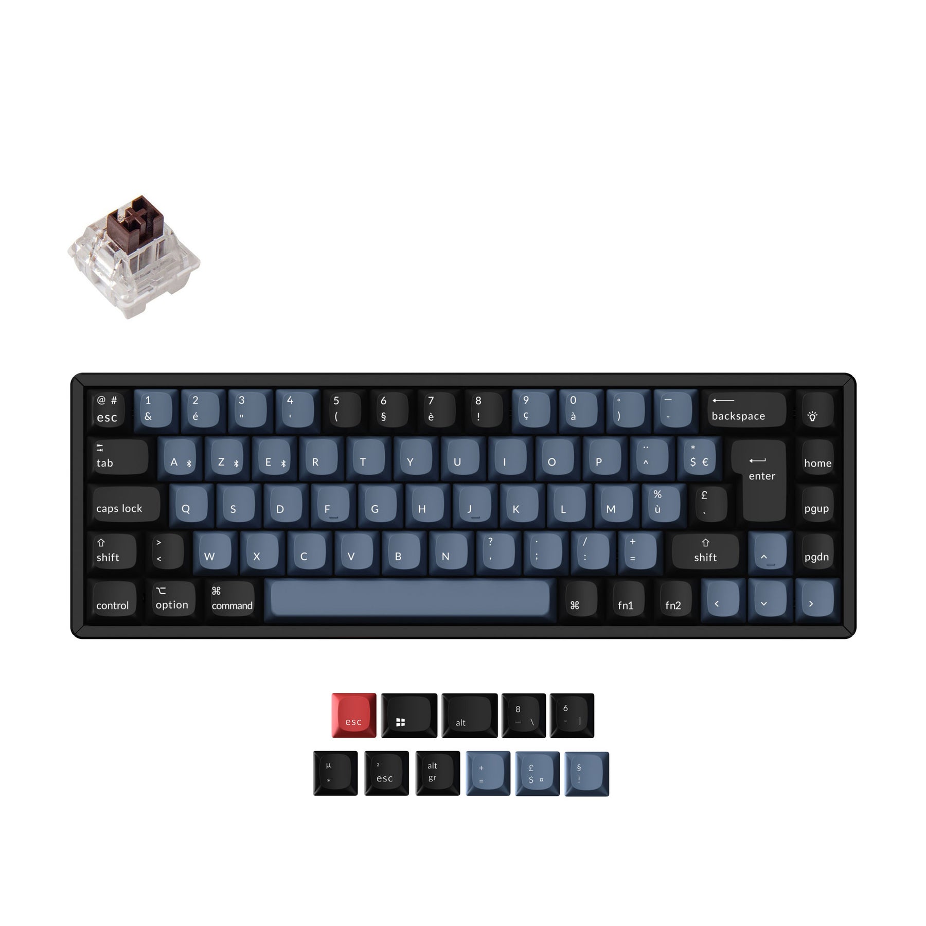 Colección de diseño ISO del teclado mecánico inalámbrico Keychron K6 Pro QMK/VIA