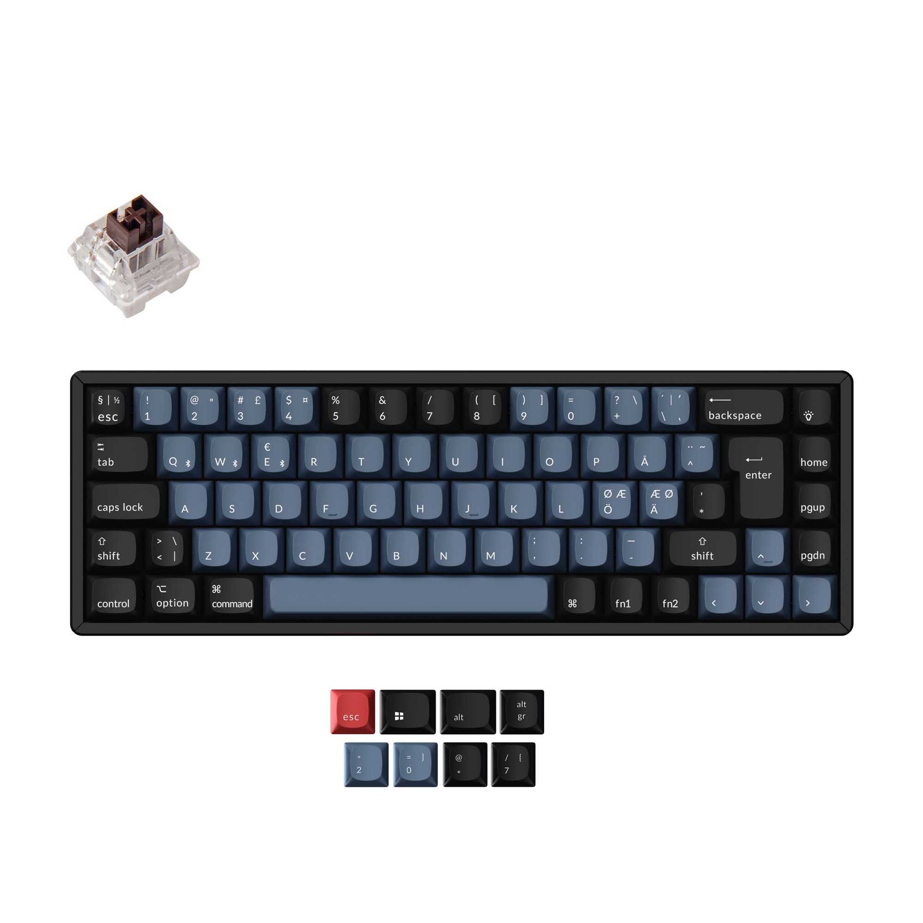 Colección de diseño ISO del teclado mecánico inalámbrico Keychron K6 Pro QMK/VIA