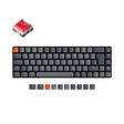 Keychron K7 ultra slim compact wireless mechanical keyboard for Mac Windows low profile Optical red switch hot swappable white backlight Nordic ISO layout