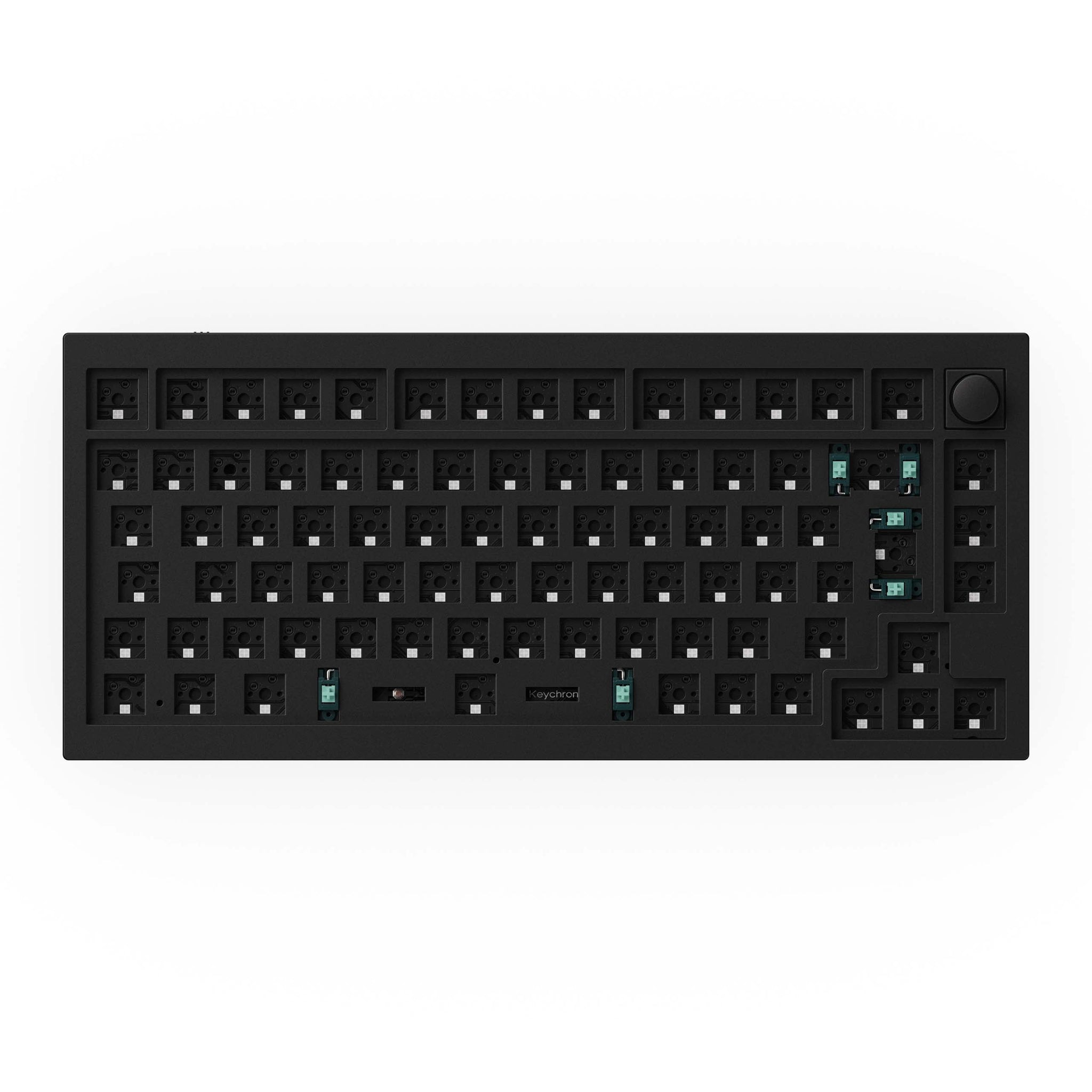 Keychron-Q1-75-percent-QMK-Custom-Mechanical-Keyboard-version-2-barebone-knob-ISO-black