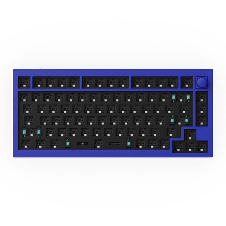 Keychron-Q1-75-percent-QMK-Custom-Mechanical-Keyboard-version-2-barebone-knob-blue
