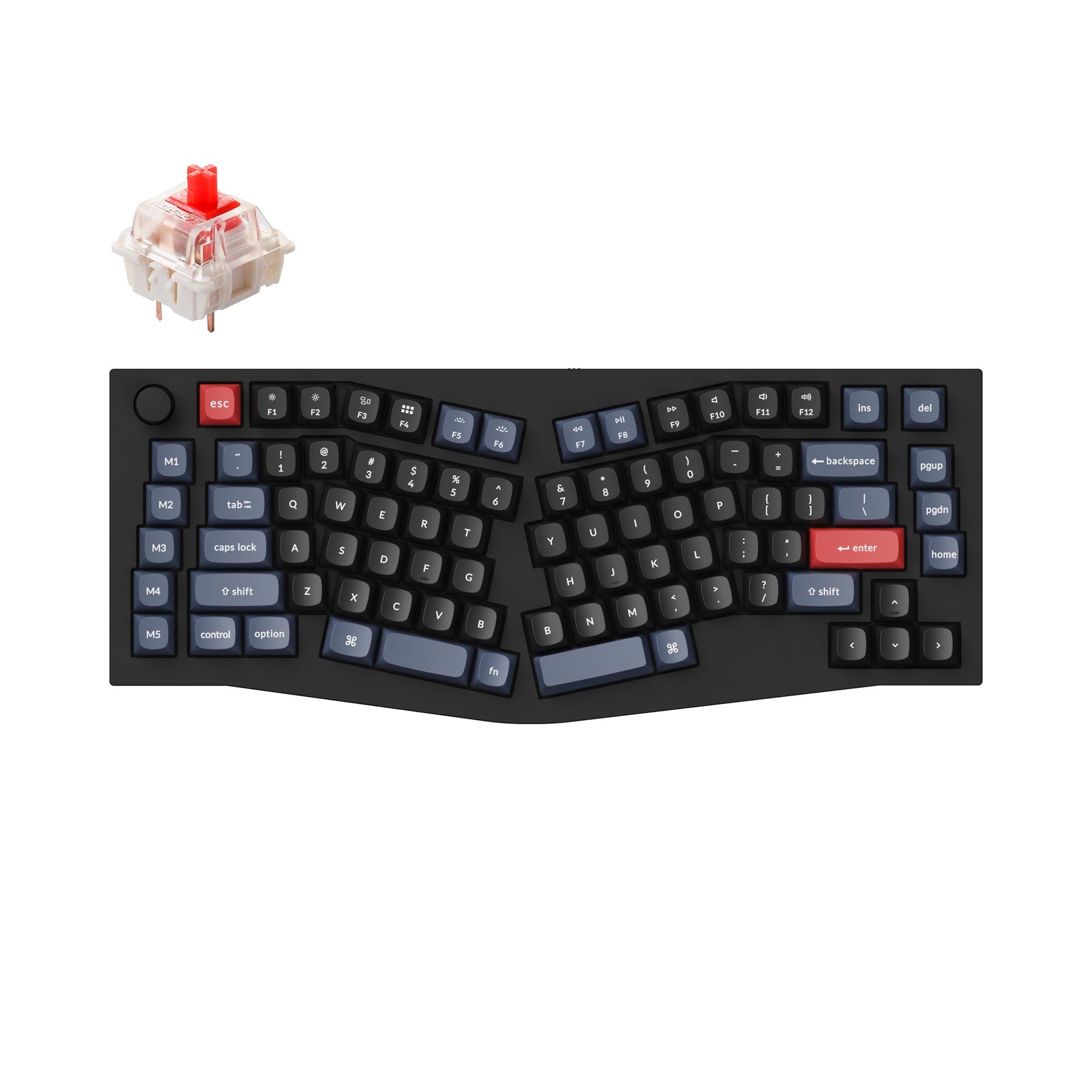 Keychron Q10 (Alice Layout) QMK Custom Mechanical Keyboard (US ASIN Keyboard)