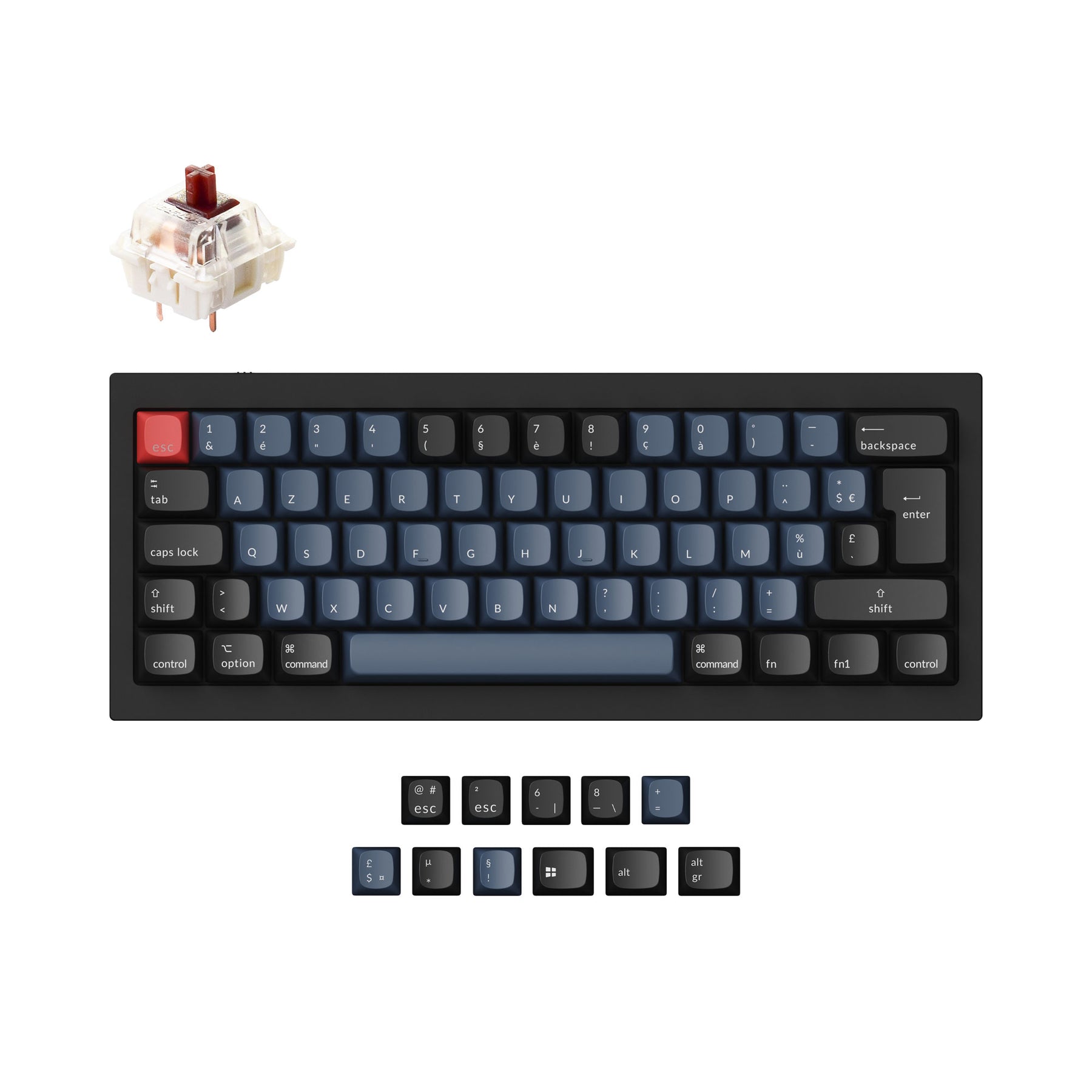 Colección de diseño ISO de teclado mecánico personalizado Keychron Q4 QMK