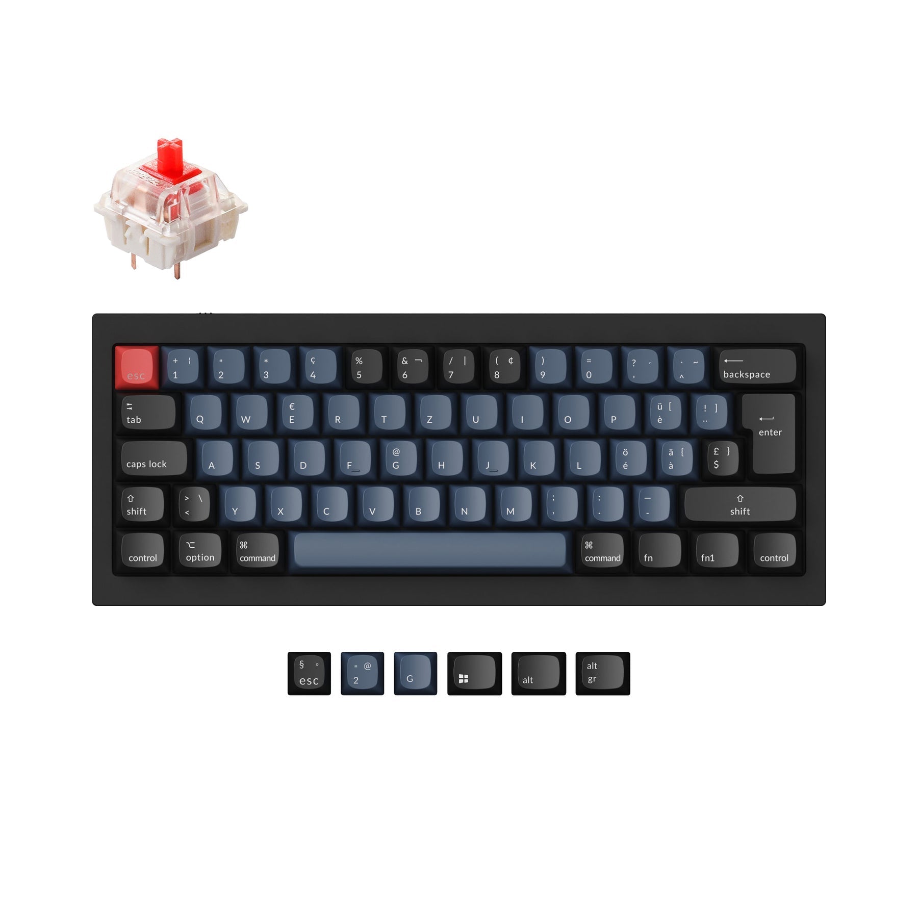 Colección de diseño ISO de teclado mecánico personalizado Keychron Q4 QMK