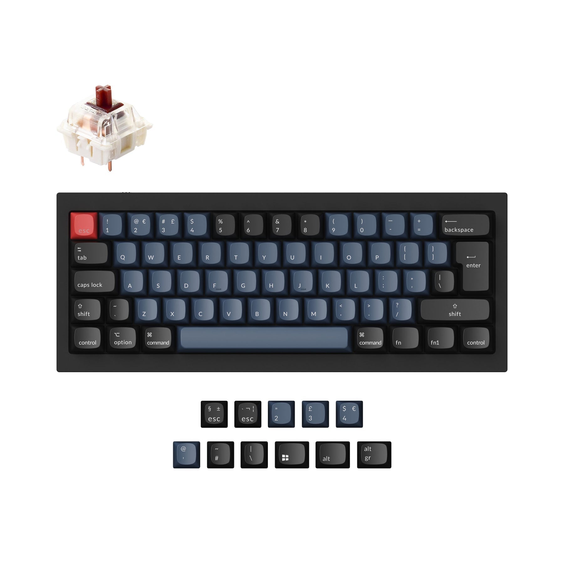 Colección de diseño ISO de teclado mecánico personalizado Keychron Q4 QMK