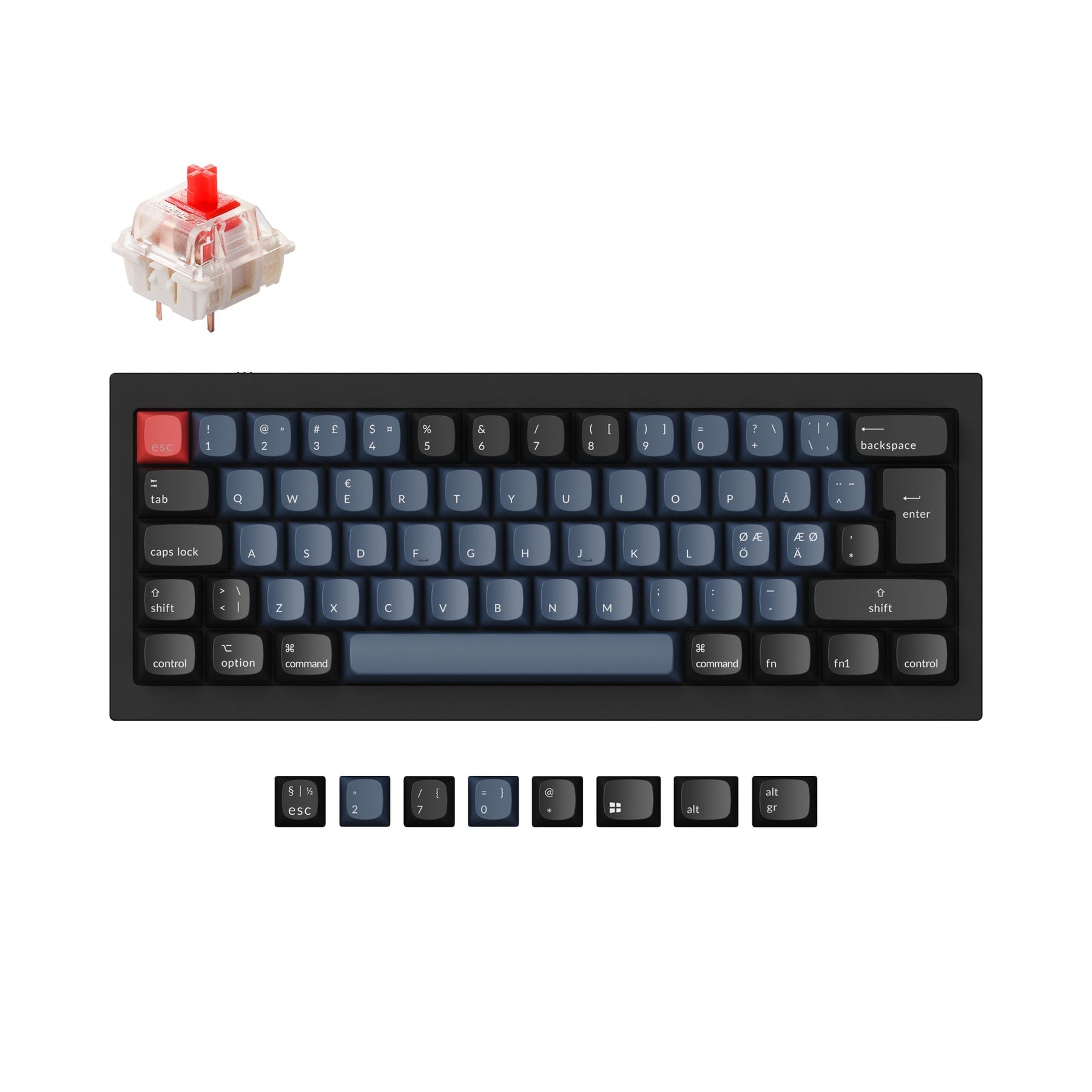 Colección de diseño ISO de teclado mecánico personalizado Keychron Q4 QMK