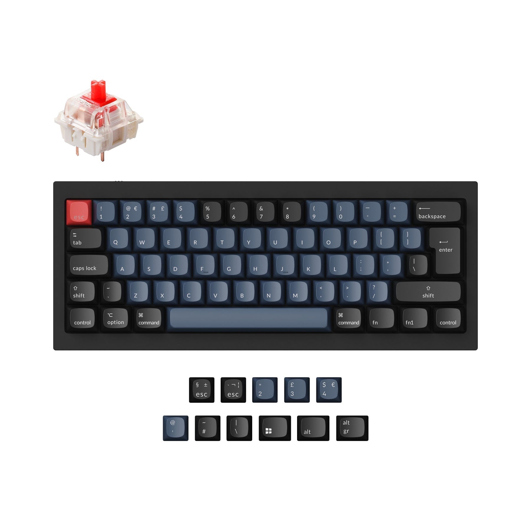 Colección de diseño ISO de teclado mecánico personalizado Keychron Q4 QMK