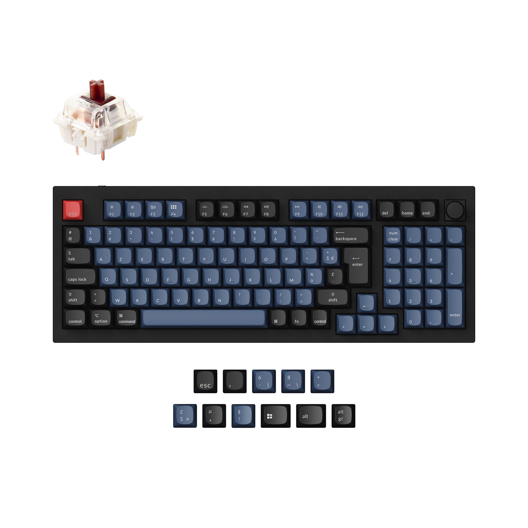 Colección de diseño ISO de teclado mecánico personalizado Keychron Q5 QMK