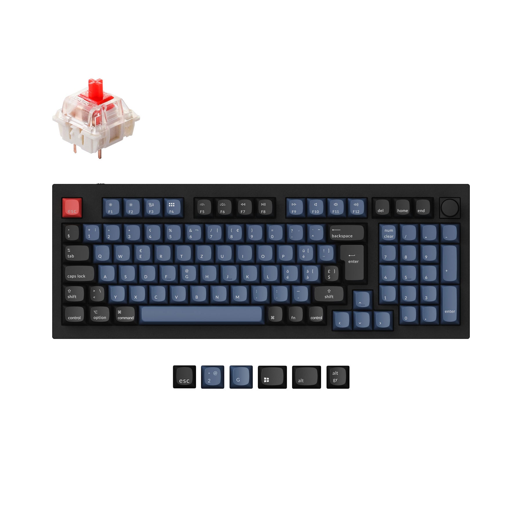 Colección de diseño ISO de teclado mecánico personalizado Keychron Q5 QMK