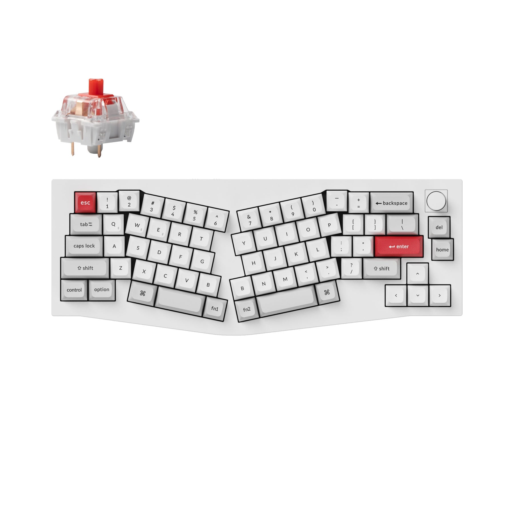 Keychron Q8 Pro (Alice Layout) QMK/VIA Wireless Custom Mechanical Keyboard (US ANSI Keyboard)