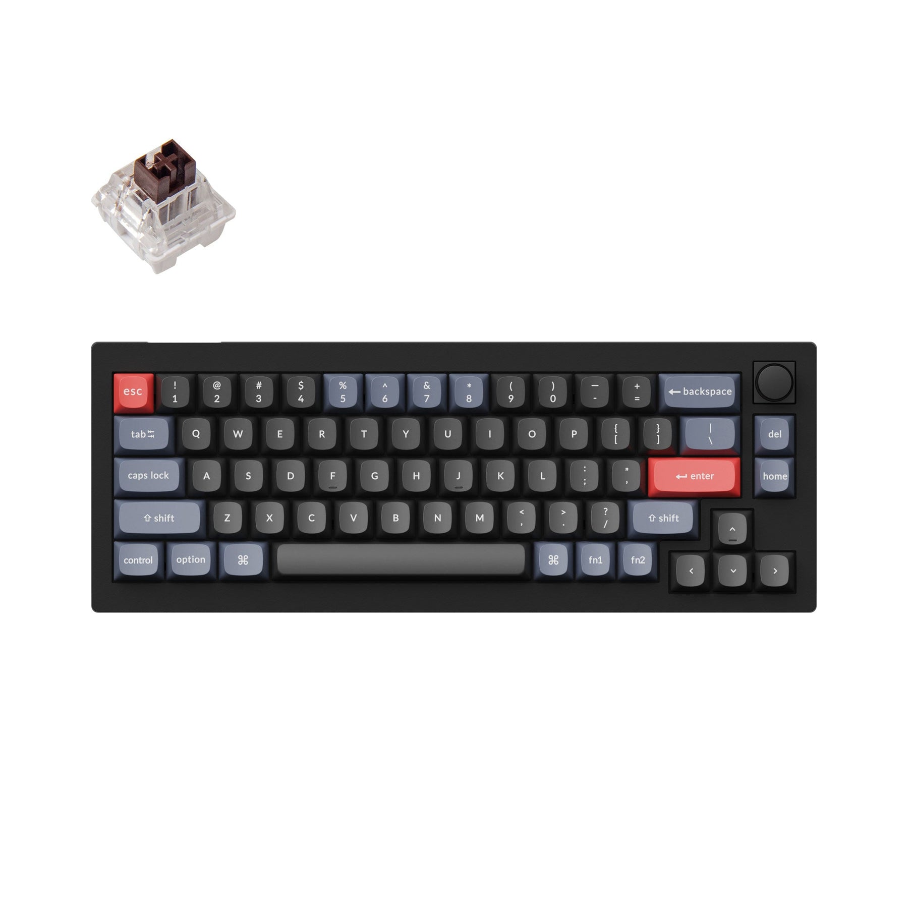 Keychron V2 QMK Custom Mechanical Keyboard (US ASIN Keyboard)