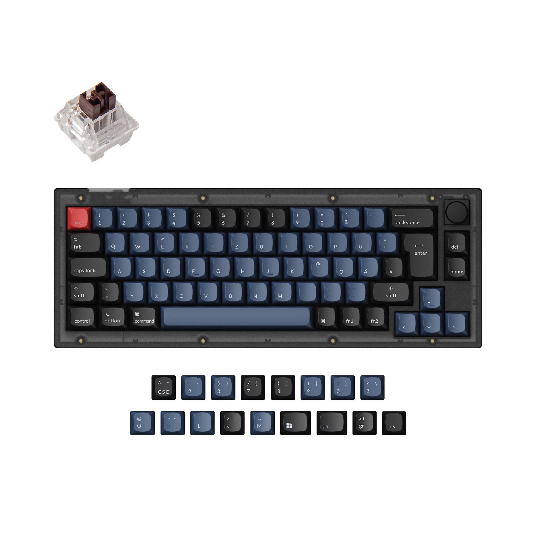 Colección de diseño ISO de teclado mecánico personalizado Keychron V2 QMK