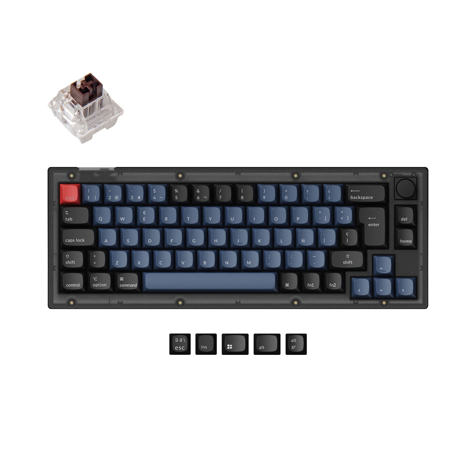 Colección de diseño ISO de teclado mecánico personalizado Keychron V2 QMK