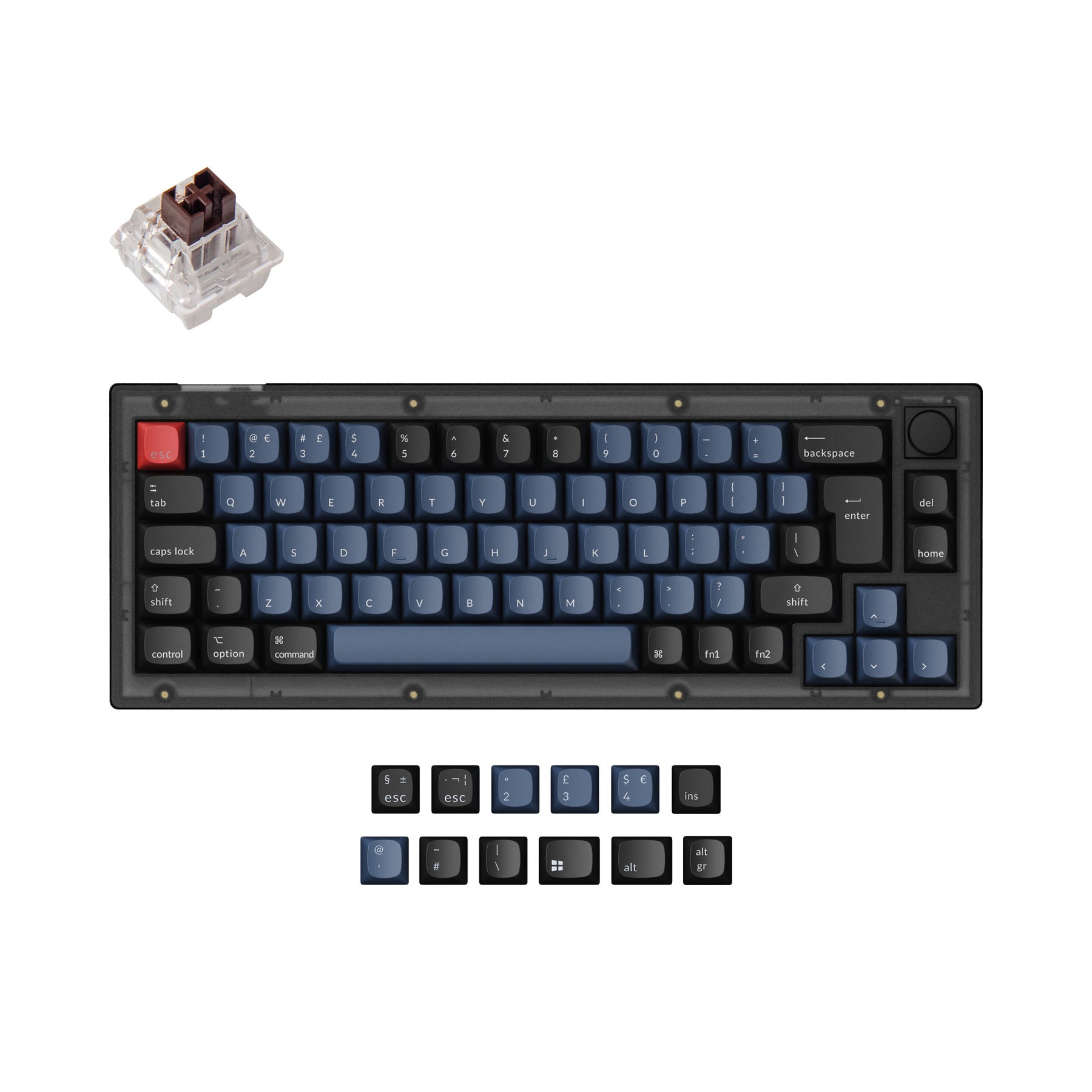 Colección de diseño ISO de teclado mecánico personalizado Keychron V2 QMK