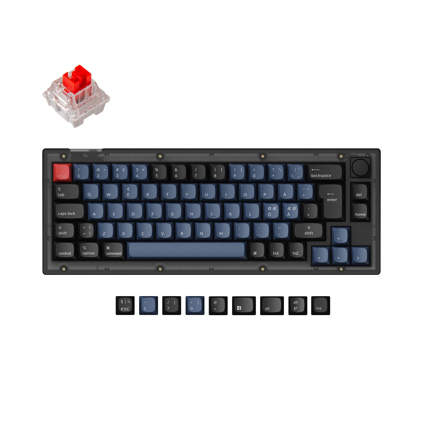 Colección de diseño ISO de teclado mecánico personalizado Keychron V2 QMK