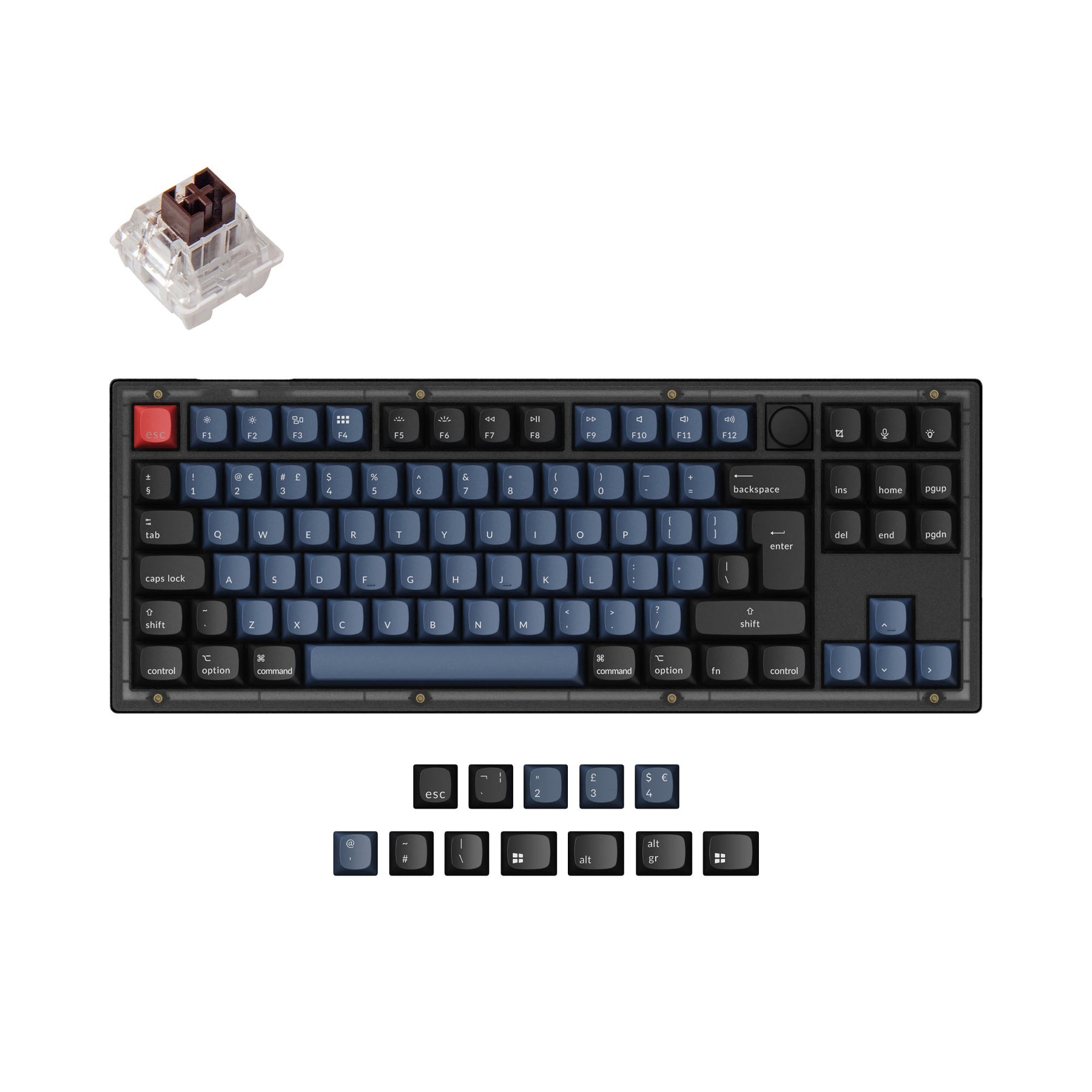 Keychron V3 QMK Custom Mechanical Keyboard ISO Layout Collection