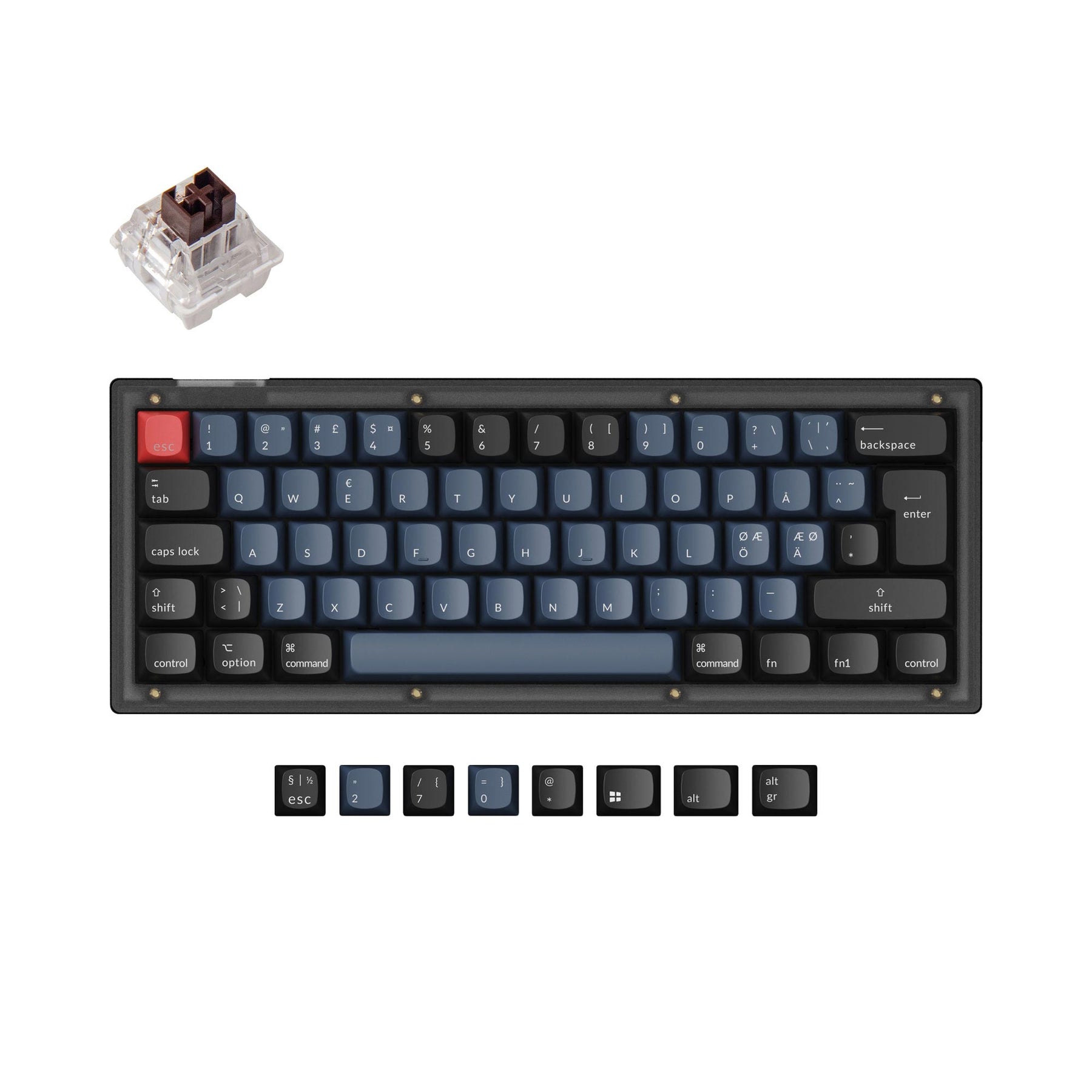 Colección de diseño ISO de teclado mecánico personalizado Keychron V4 QMK