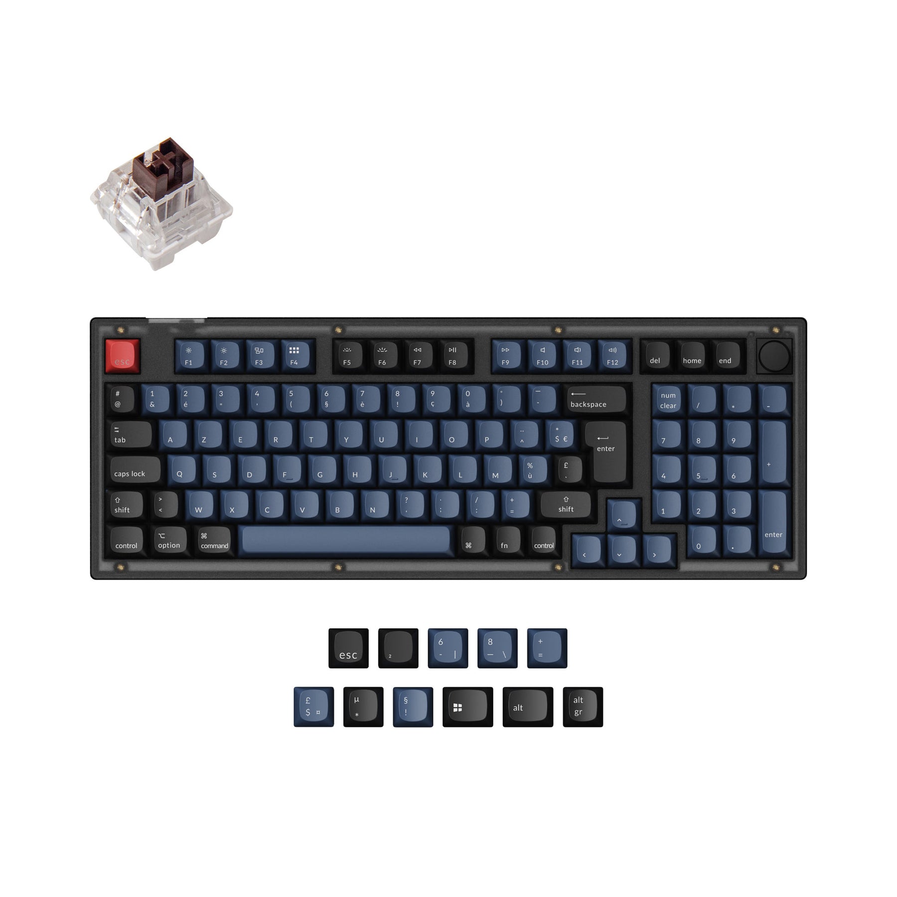 Colección de diseño ISO de teclado mecánico personalizado Keychron V5 QMK