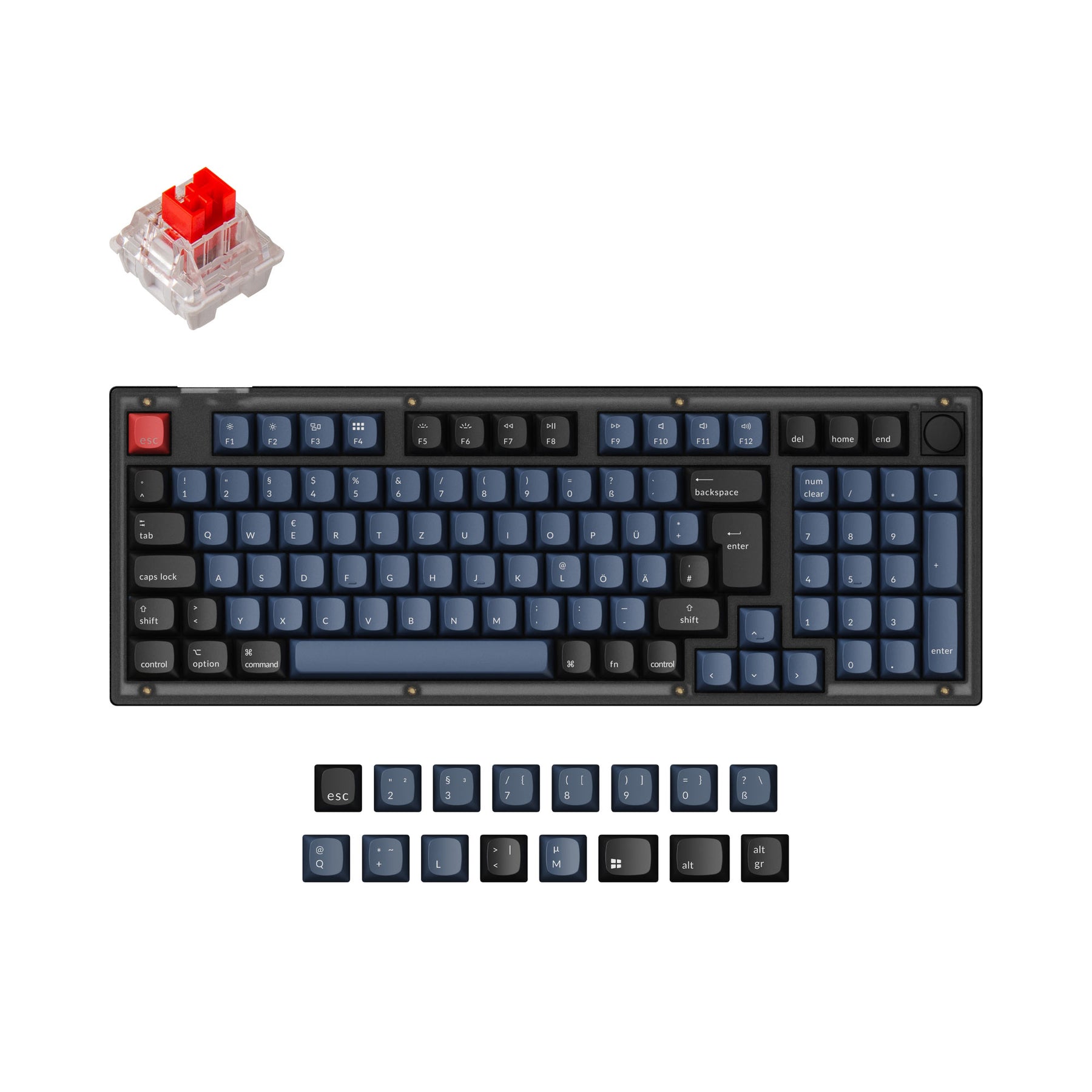 Colección de diseño ISO de teclado mecánico personalizado Keychron V5 QMK