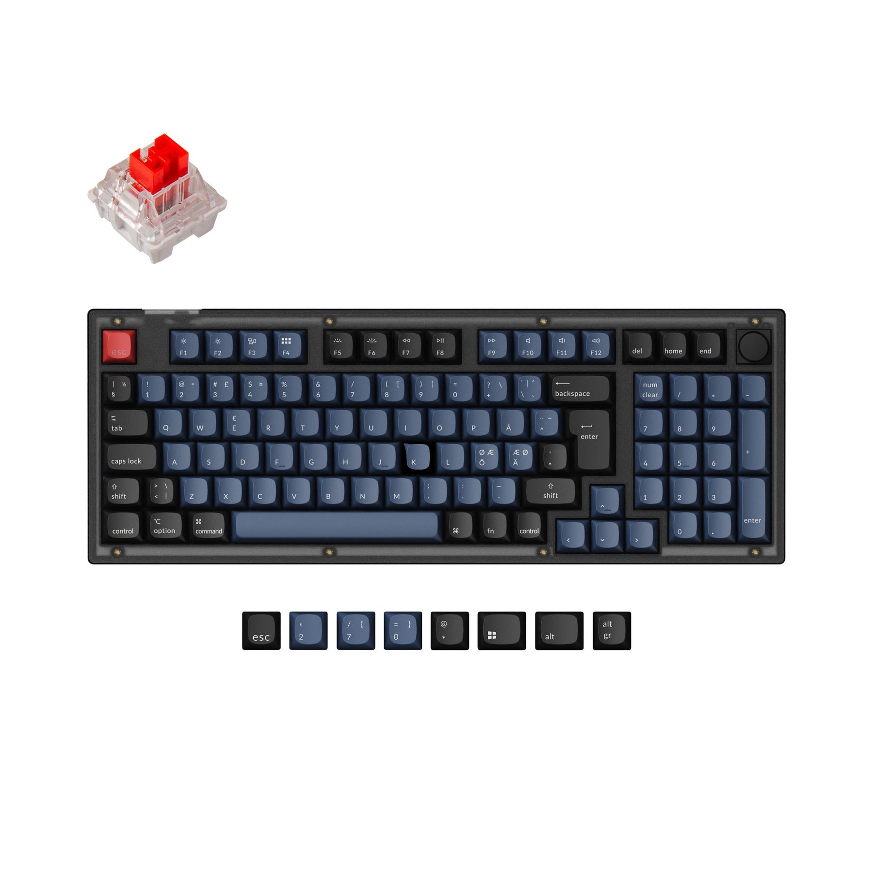 Colección de diseño ISO de teclado mecánico personalizado Keychron V5 QMK