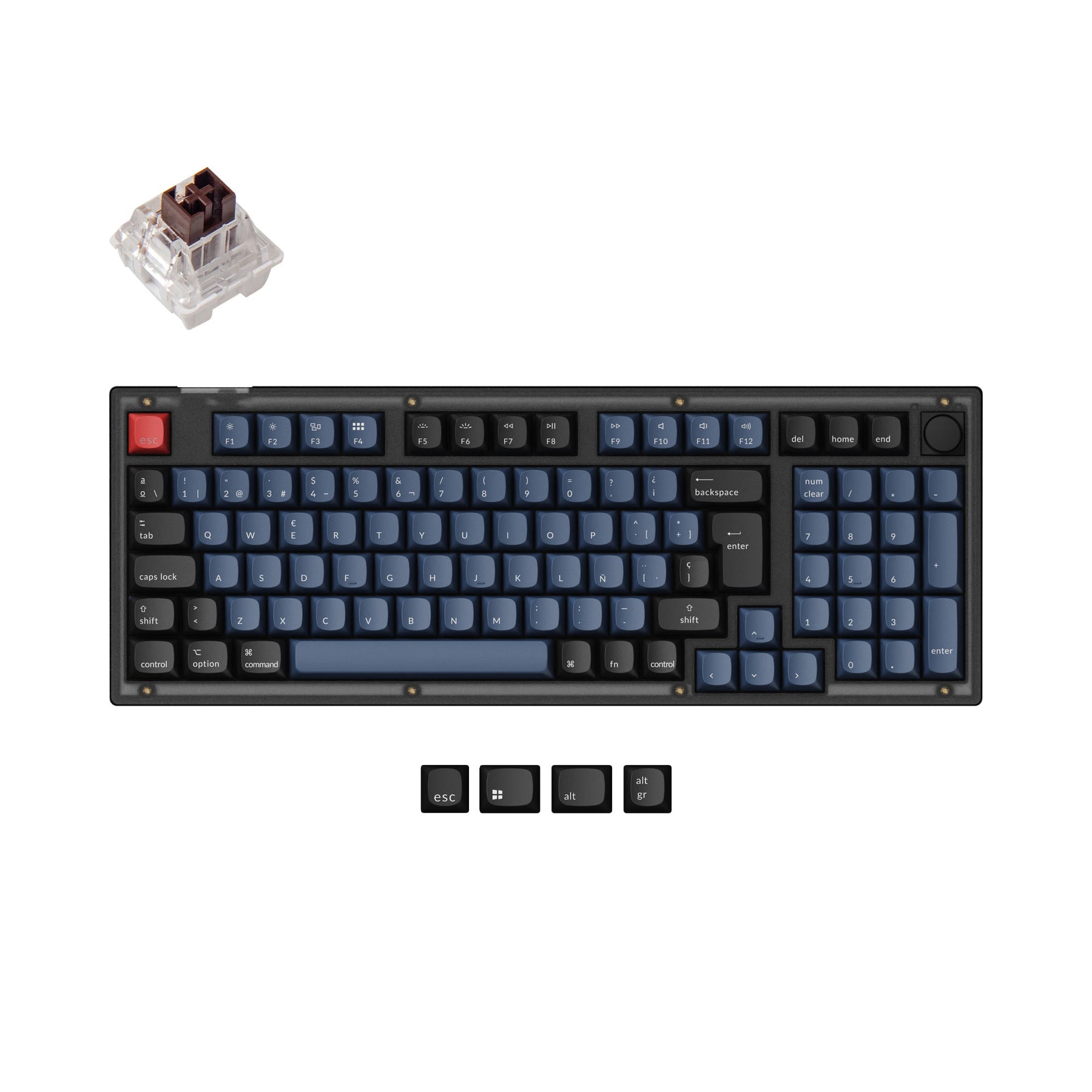 Colección de diseño ISO de teclado mecánico personalizado Keychron V5 QMK