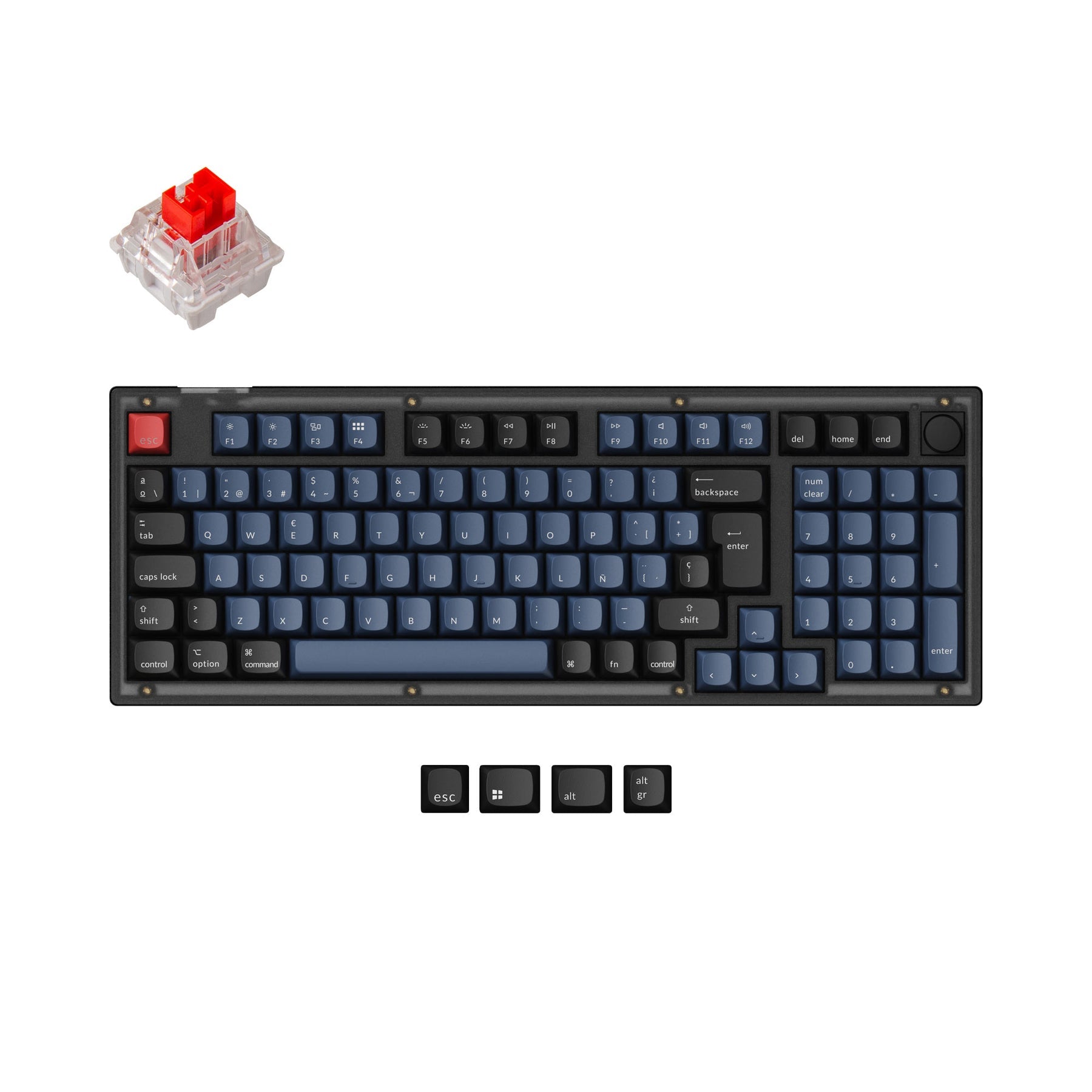 Colección de diseño ISO de teclado mecánico personalizado Keychron V5 QMK