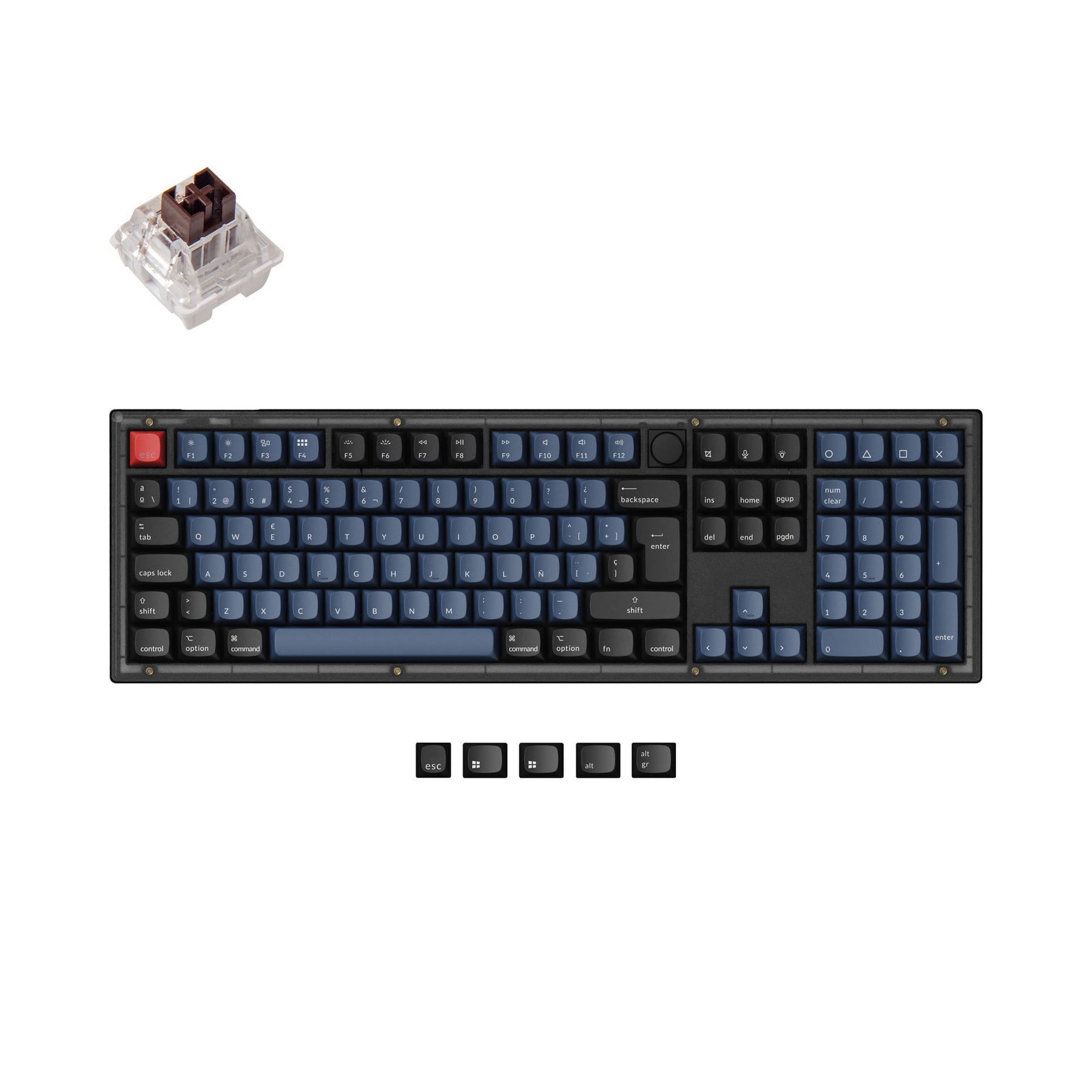 Colección de diseño ISO de teclado mecánico personalizado Keychron V6 QMK