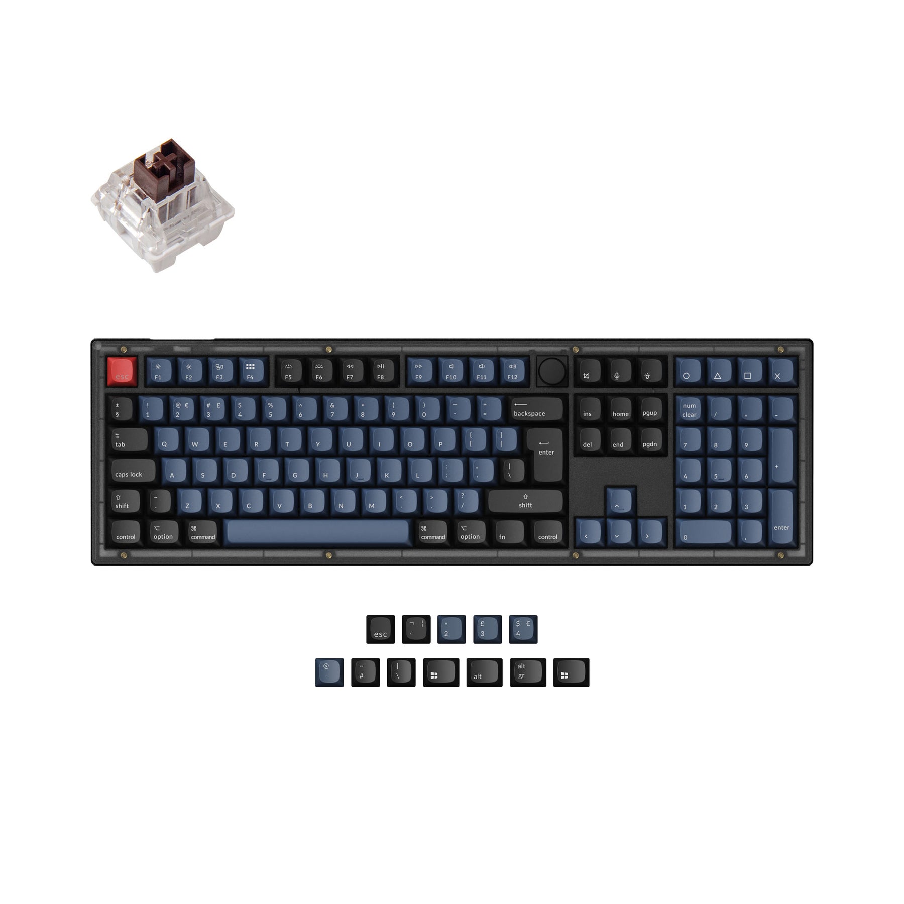 Colección de diseño ISO de teclado mecánico personalizado Keychron V6 QMK