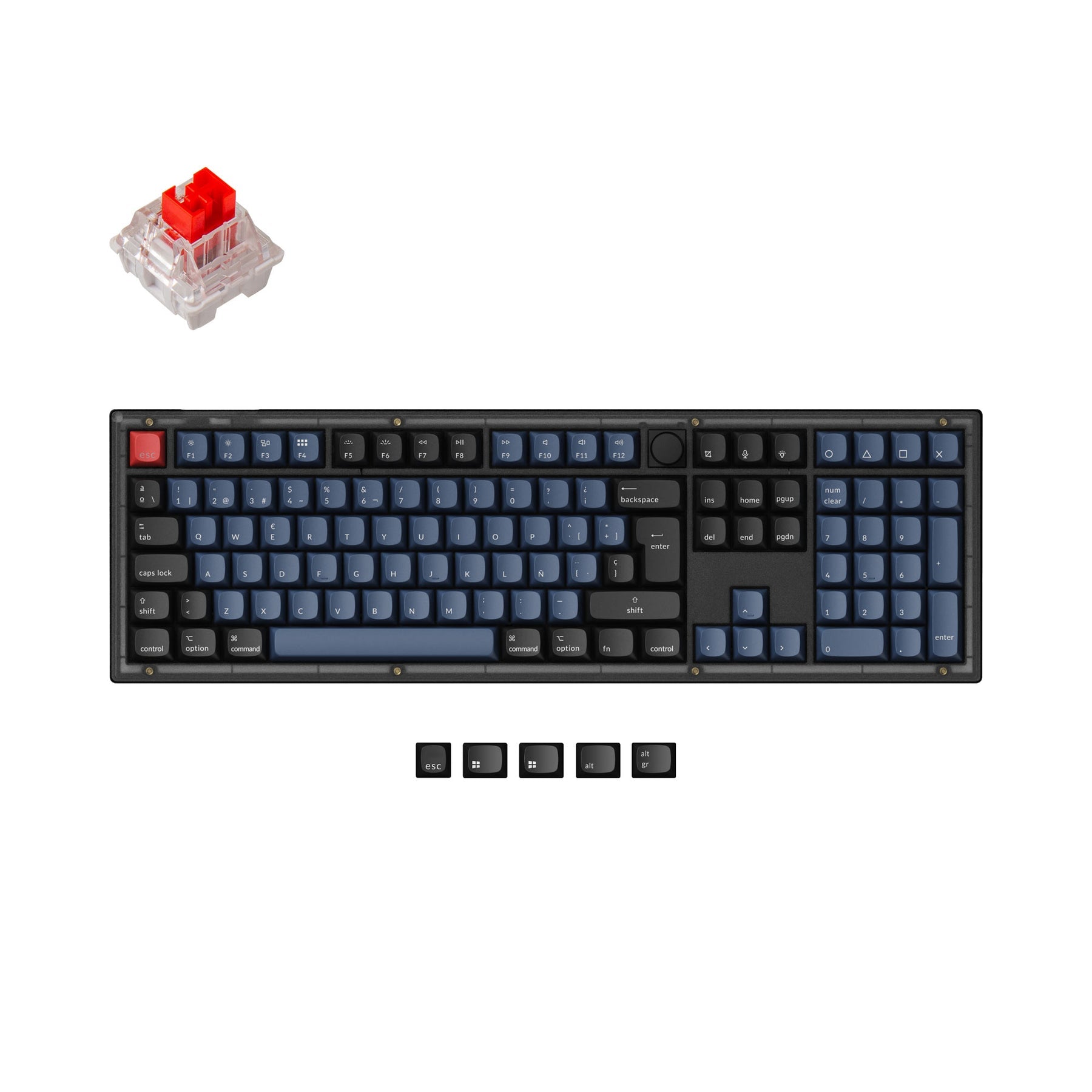 Colección de diseño ISO de teclado mecánico personalizado Keychron V6 QMK