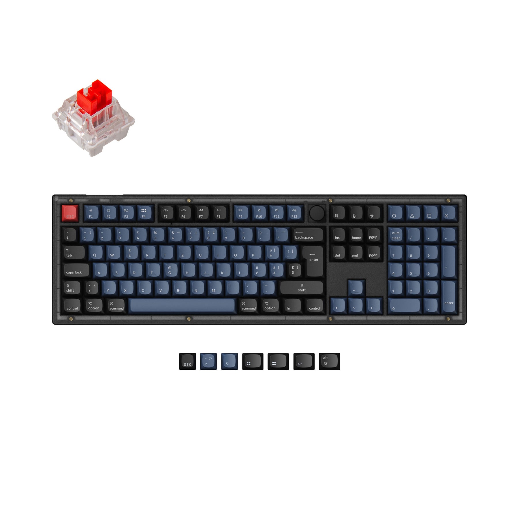 Colección de diseño ISO de teclado mecánico personalizado Keychron V6 QMK