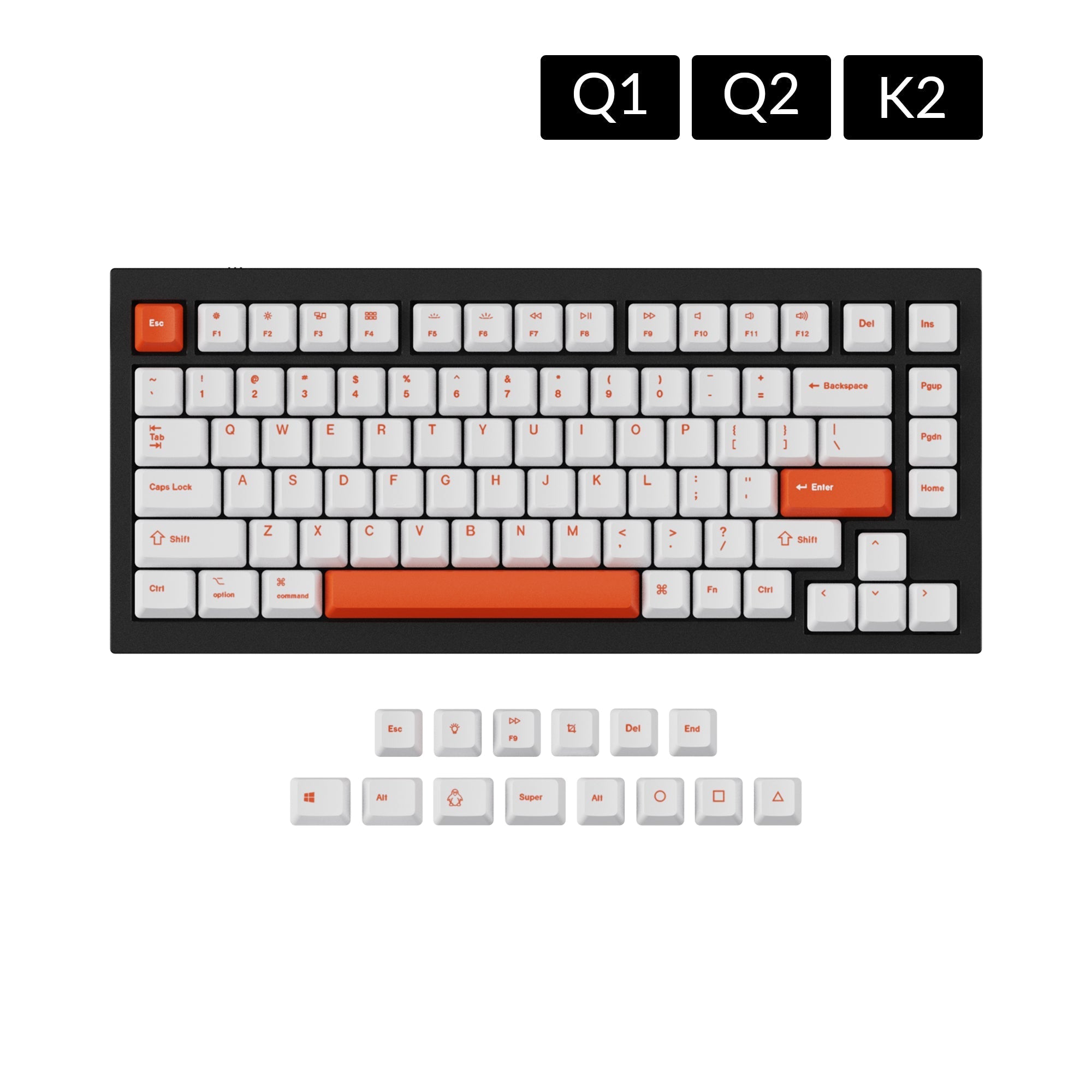 Juego de teclas OEM Dye-Sub PBT - Naranja
