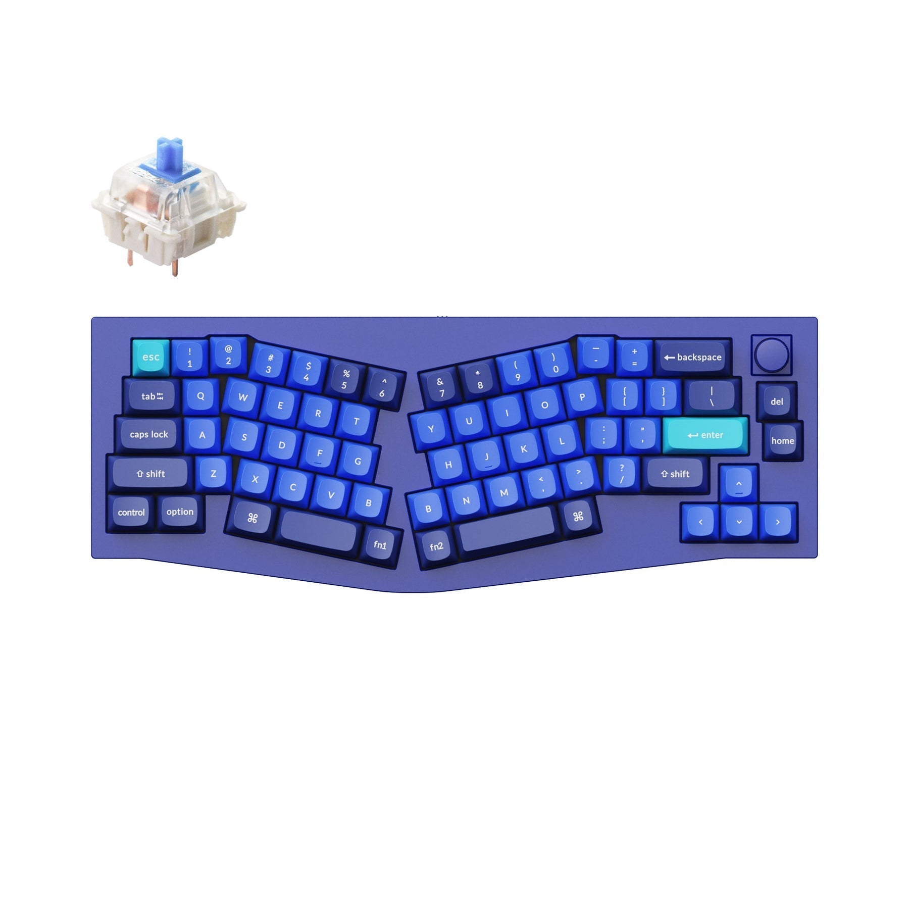 Keychron Q8 (Alice Layout) QMK Custom Mechanical Keyboard (US ASIN Keyboard)