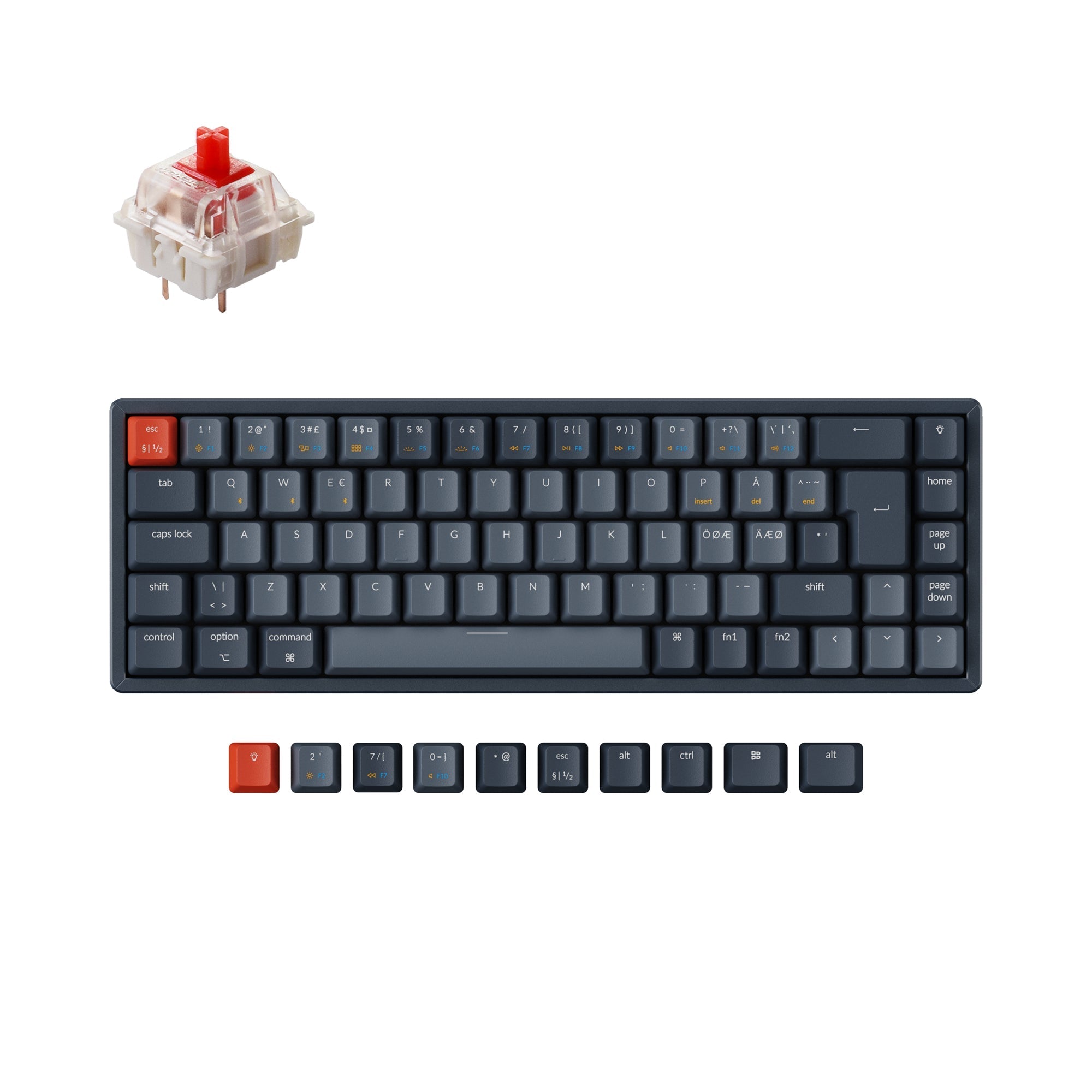 Es Iso Layout Keychron K6 Wireless Mechanical Keyboard (Nordic ISO Layout)