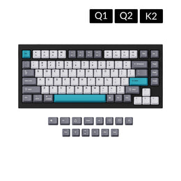 Juego de teclas OEM Dye-Sub PBT - Gris Blanco Azul